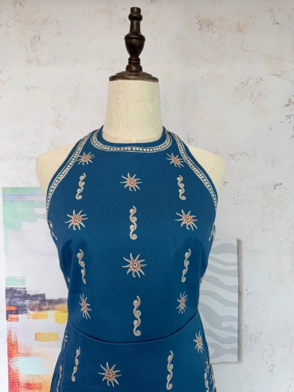 Alémais Acacia printed halterneck cotton minidress - Picture 7 of 11